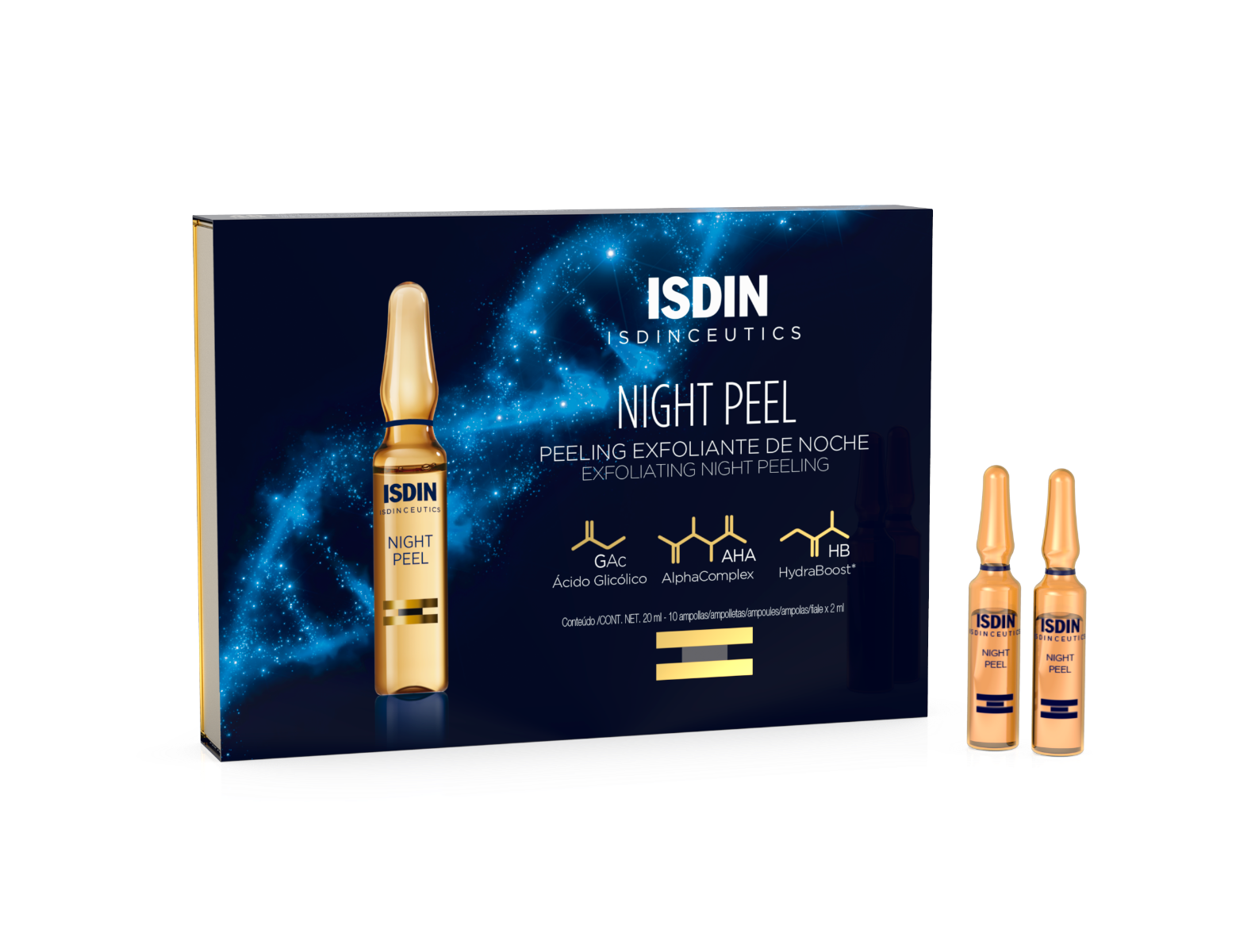 Isdin Isdinceutics Night Peel Rostro 10 Ampollas-2
