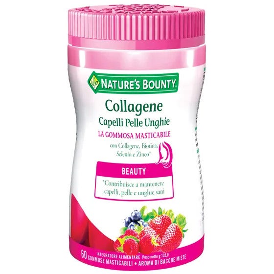 Nature's Bounty Colágeno Cabello / Piel / Uñas 60 Gomitas Masticables-2