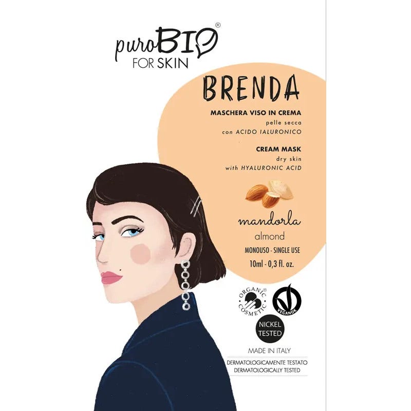 Purobio For Skin Brenda Mascarilla Facial En Crema Piel Seca 01 Almendra 10ml-2