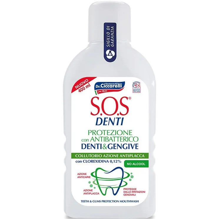 Sos Denti Colutorio Antiplaca Clorhexidina 400 ml-1