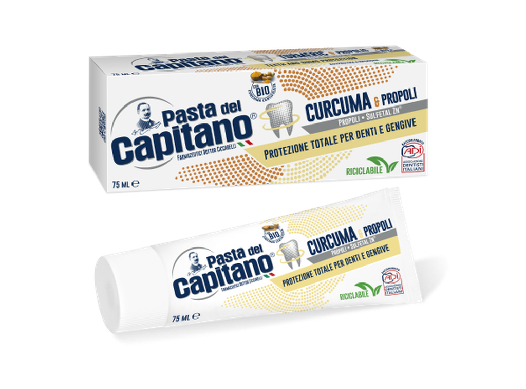 Pasta Del Capitano Pasta De Dientes Cúrcuma Y Propóleo 75ml-1