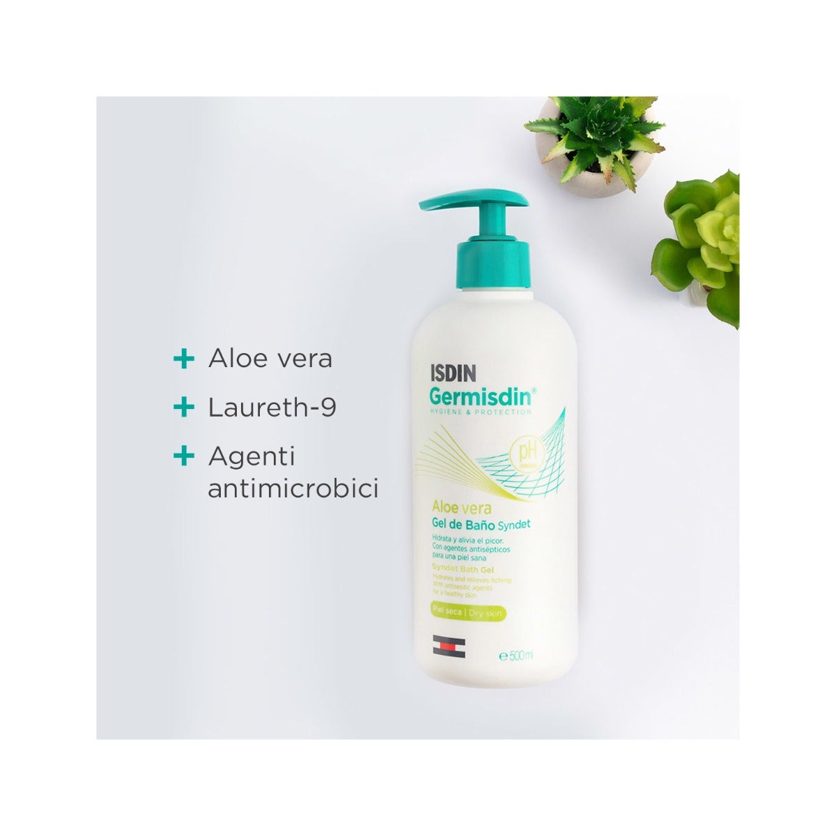 Isdin Germisdin Aloe Vera Higiene Corporal Diaria 500ml-4