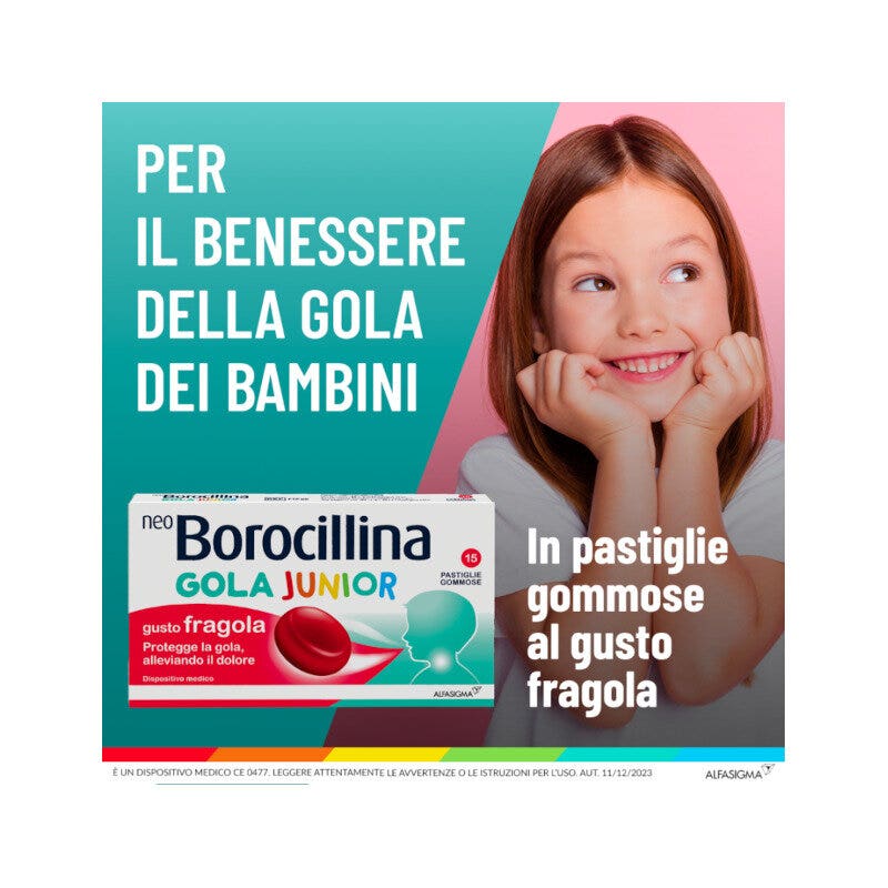Neoborocillin Throat Junior 15 Comprimidos De Fresa-11