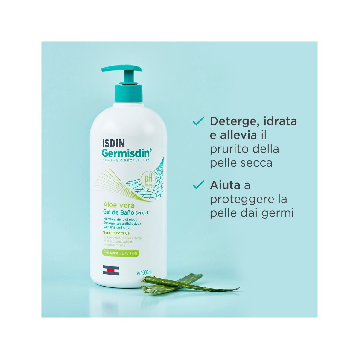 Isdin Germisdin Aloe Vera Higiene Corporal Diaria 1 Litro-3