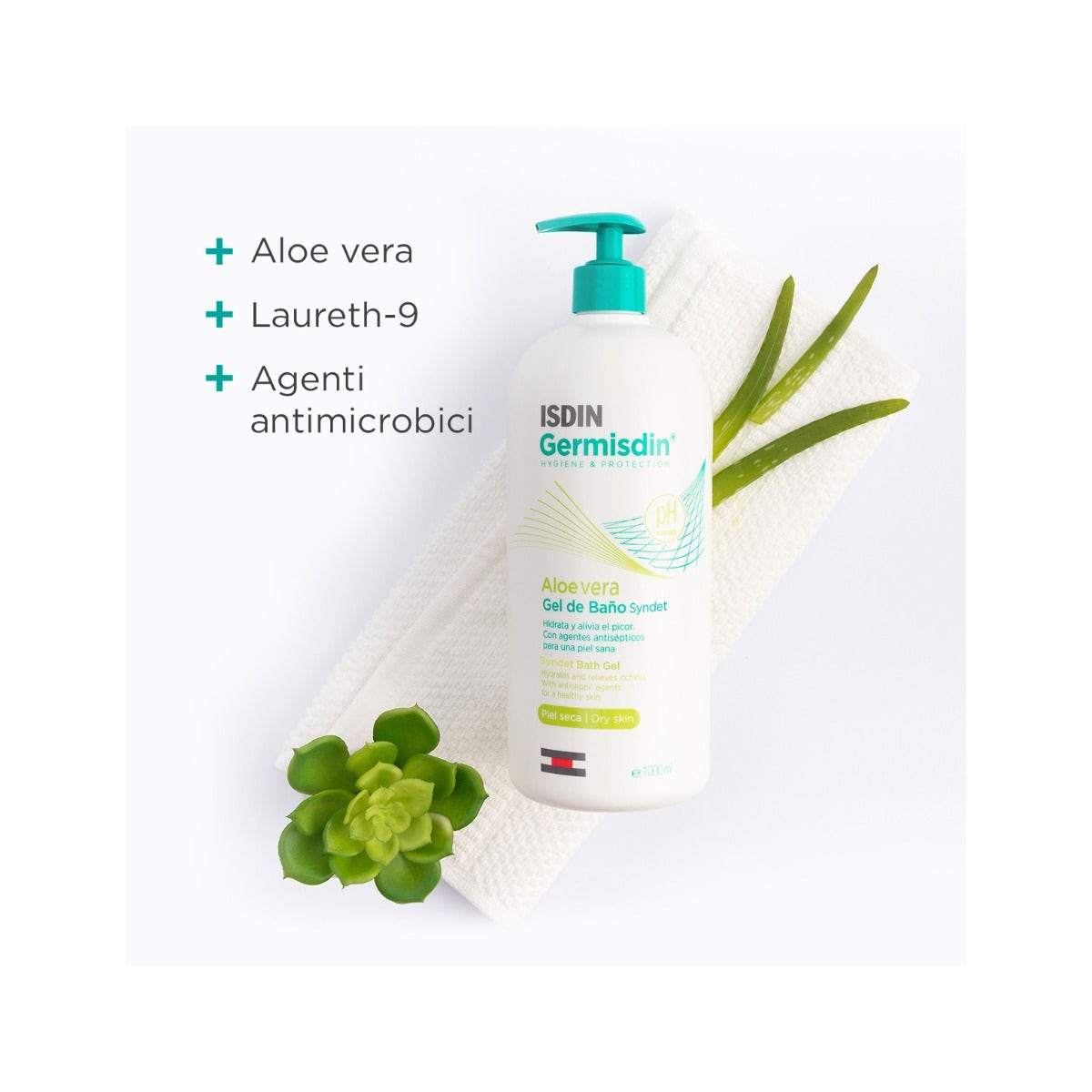 Isdin Germisdin Aloe Vera Higiene Corporal Diaria 1 Litro-4