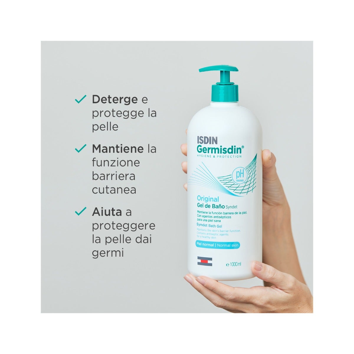 Isdin Germisdin Higiene Corporal Diaria 1 Litro-3