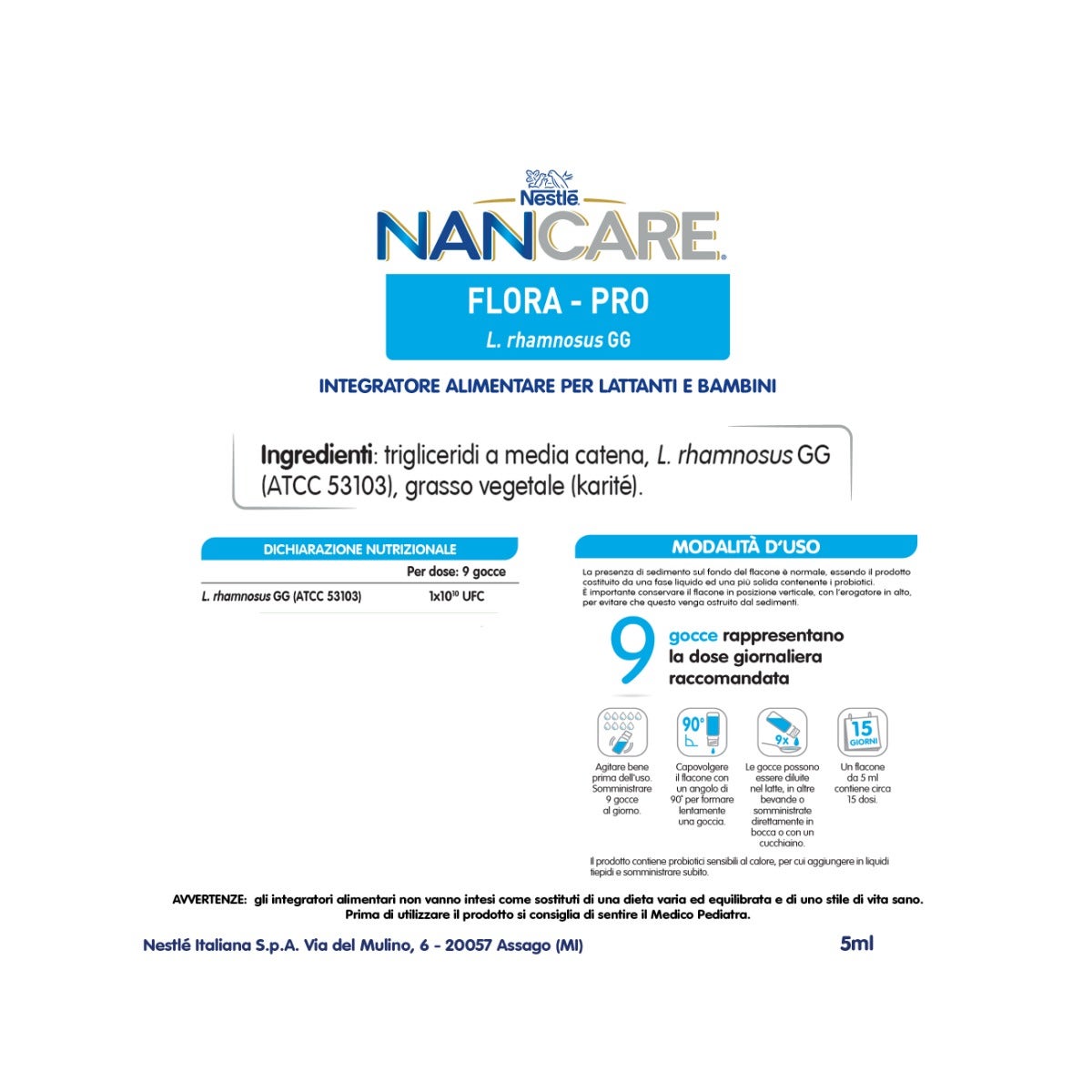 Nestlé 'Nancare Flora Pro Gotas 5ml-7