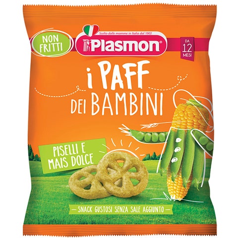 Plasmon Paff Infantil Guisantes Y Maíz 15g-2