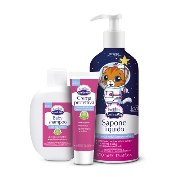 Euphidra Amido Mio La Nave Espacial De Los Cachorros Jabón Líquido 500ml + Champú 200ml + Crema 50ml-2