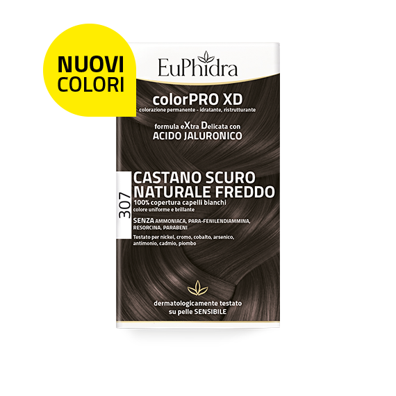 Euphidra ColorPro XD Kit de Tinte Capilar 307 Castaño Oscuro Natural Frío-1