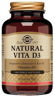 Natural Vita D3 Solgar 100 Perlas Suplemento Vitamina D3-1