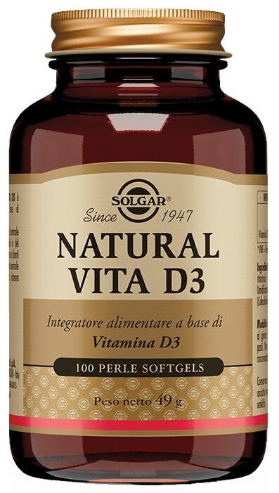 Natural Vita D3 Solgar 100 Perlas Suplemento Vitamina D3-1