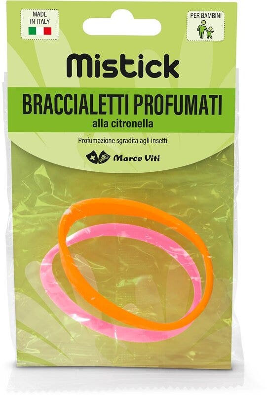 Mistick Pulseras Perfumadas Citronela Rosa/Naranja 2 Piezas-1