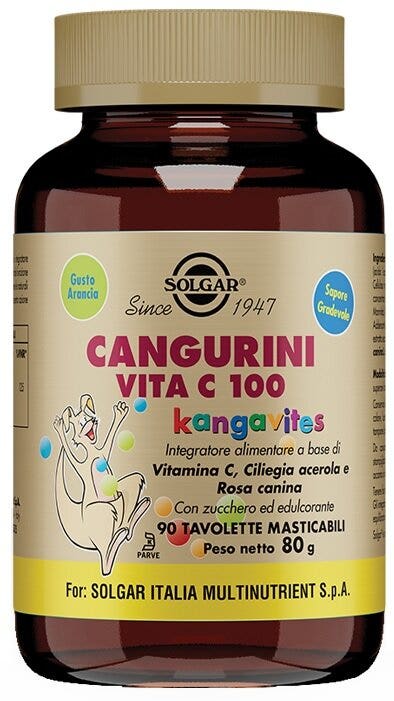 Solgar Cangurini Vita C 100 90 Comprimidos Masticables-1
