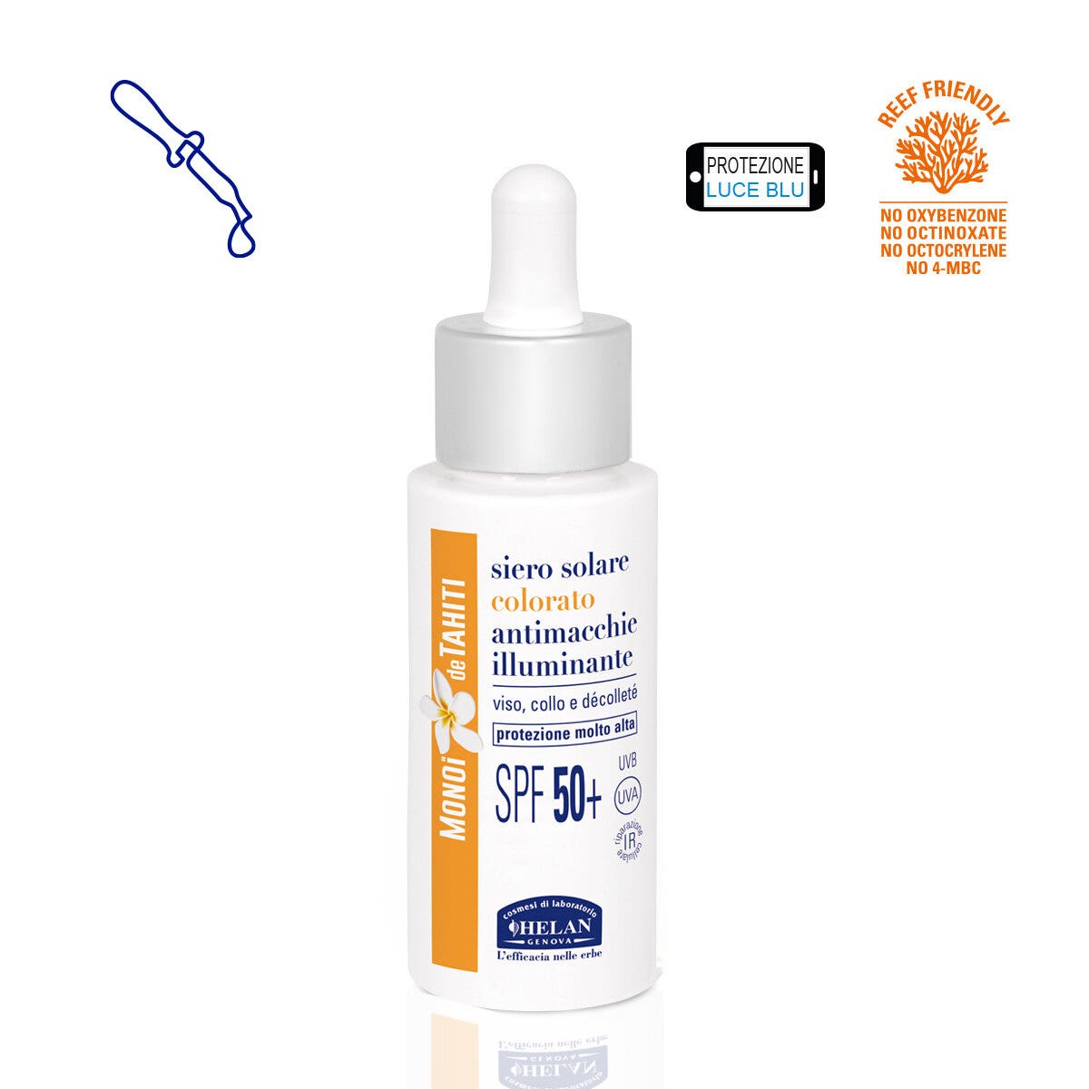 Helan Monoi De Tahiti Sérum Solar Iluminador Antimanchas Coloreado 30ml SPF50+-1