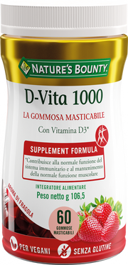 Nature's Bounty D-Vita 1000 60 Gomitas Masticables-1