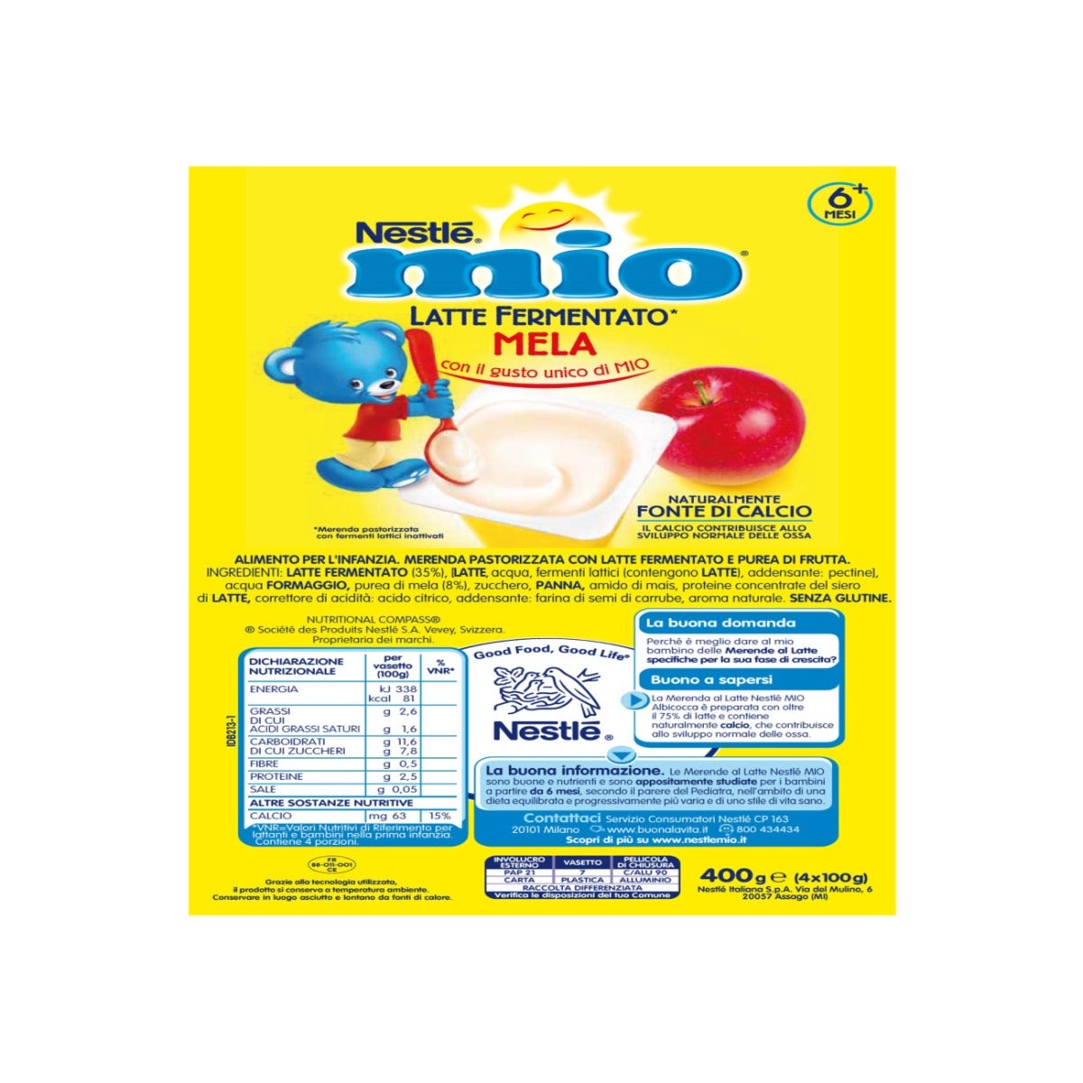 Nestlè Mi Yogur Y Fruta Sabor Manzana 4x100g 6 Meses +-4