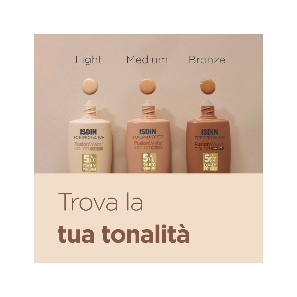Isdin Fusion Water Colour Light Ultralight Coloreada Fotoprotección 50ml SPF50-5