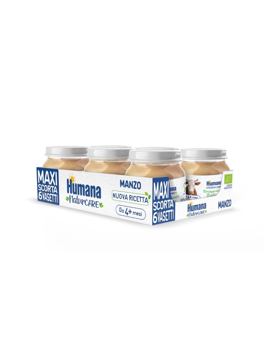 Humana Carne De Res Orgánica Homogeneizada 6x80g 4 Meses+-1