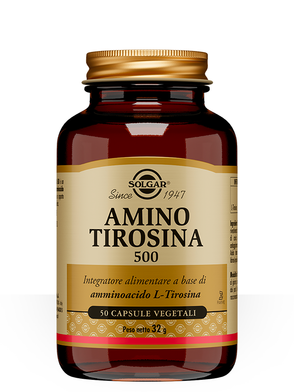 Solgar Amino Tirosina 500 50 Cápsulas Vegetarianas-1