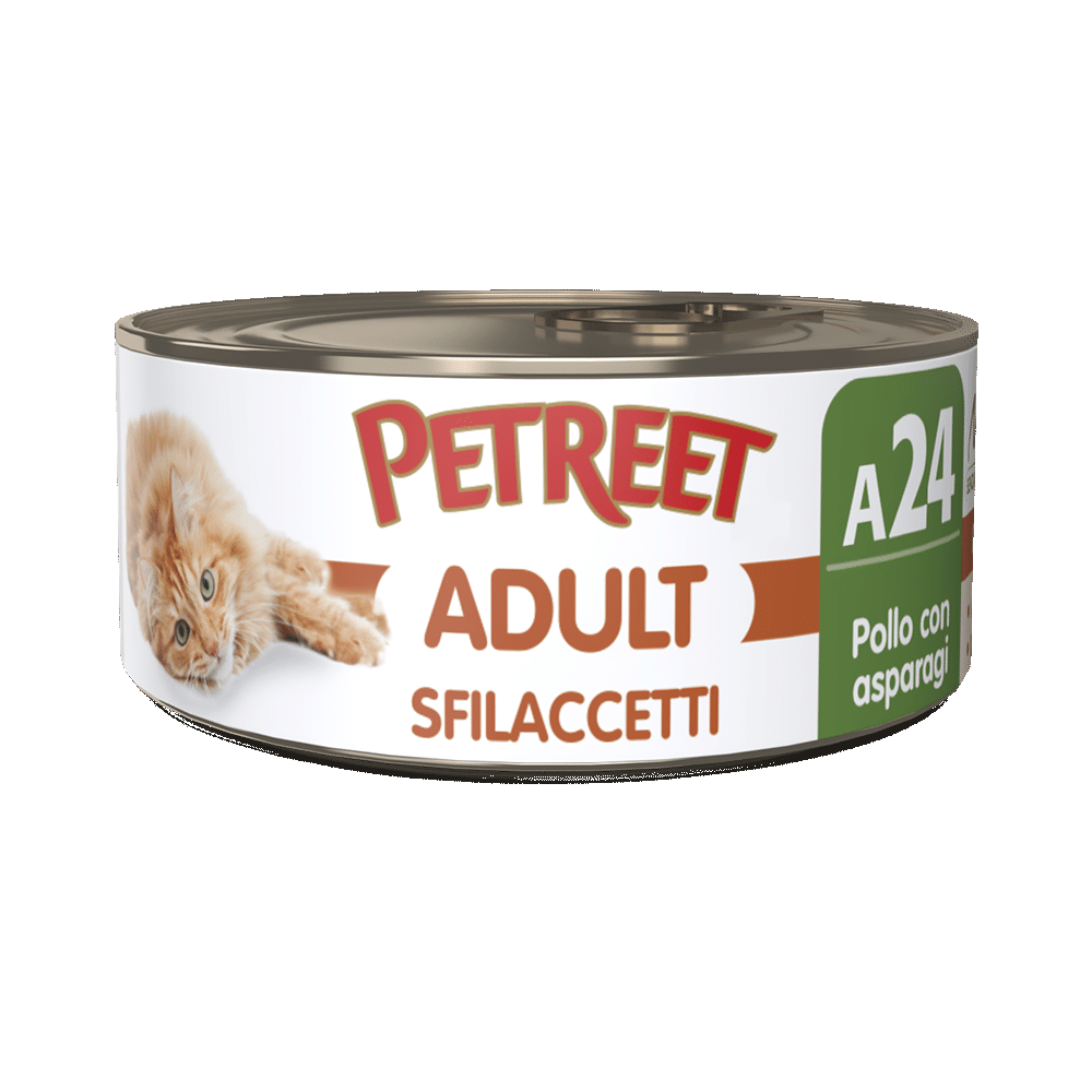 Petreet Adult Filetes De Pollo Con Espárragos Para Gatos Lata 70g-1