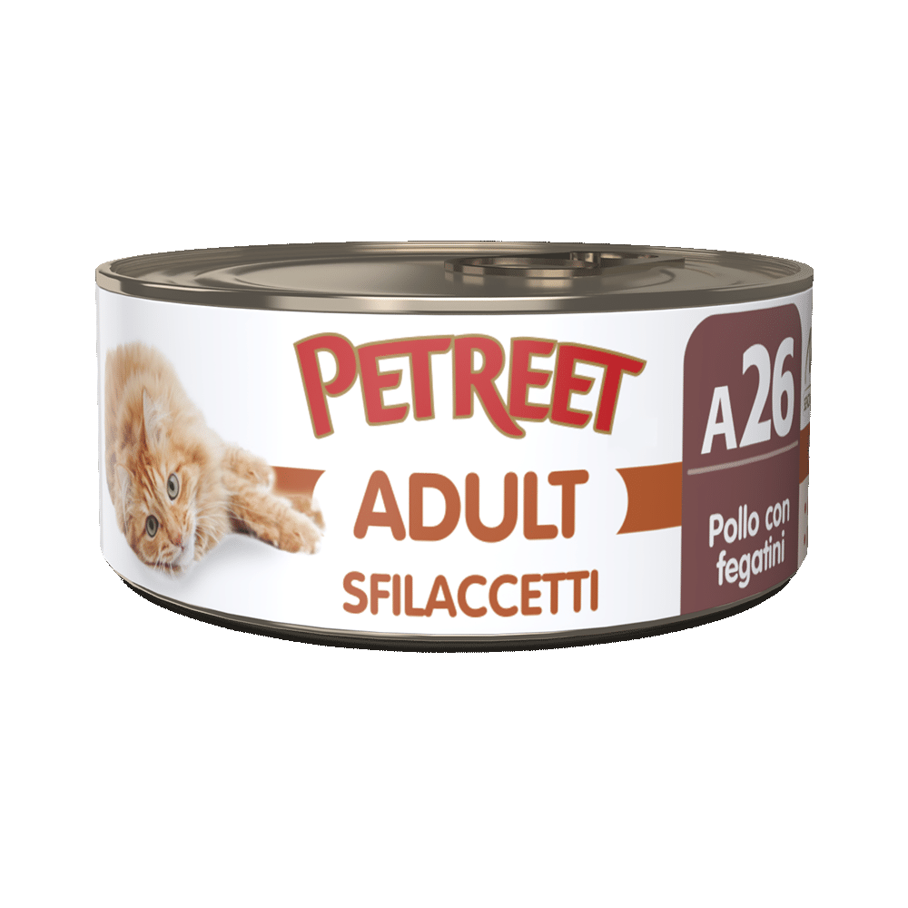 Petreet Adult Filetes De Pollo Con Hígados Para Gatos Lata 70g-1