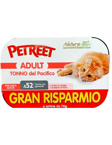 Petreet Pacific Atún con Cangrejo Comida Húmeda para Gatos Adultos 6x70g-1