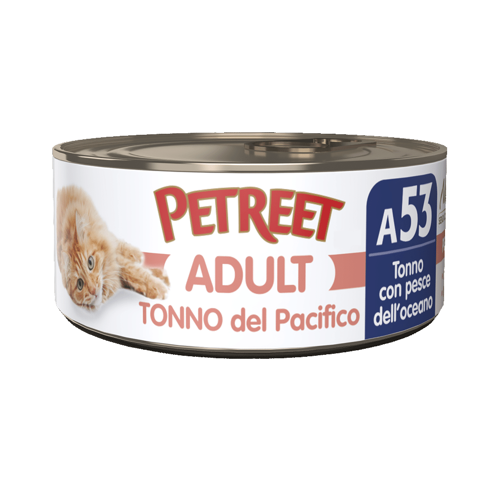 Petreet Adult Atún Del Pacífico Con Pescado Del Océano Para Gatos Lata 70g-1