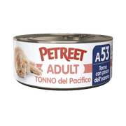 Petreet Adult Atún Del Pacífico Con Pescado Del Océano Para Gatos Lata 70g-1