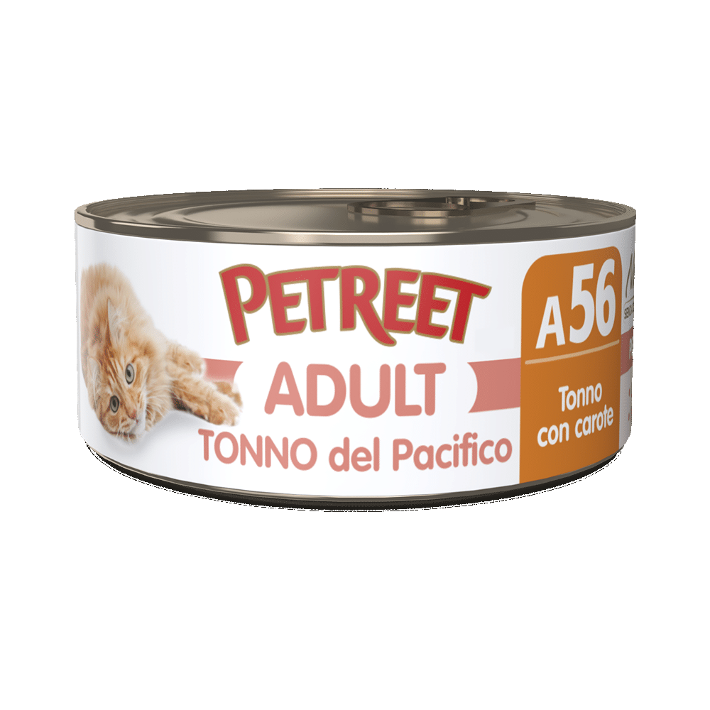 Petreet Adult Pacific Tuna Con Zanahorias Para Gatos Lata 70g-1