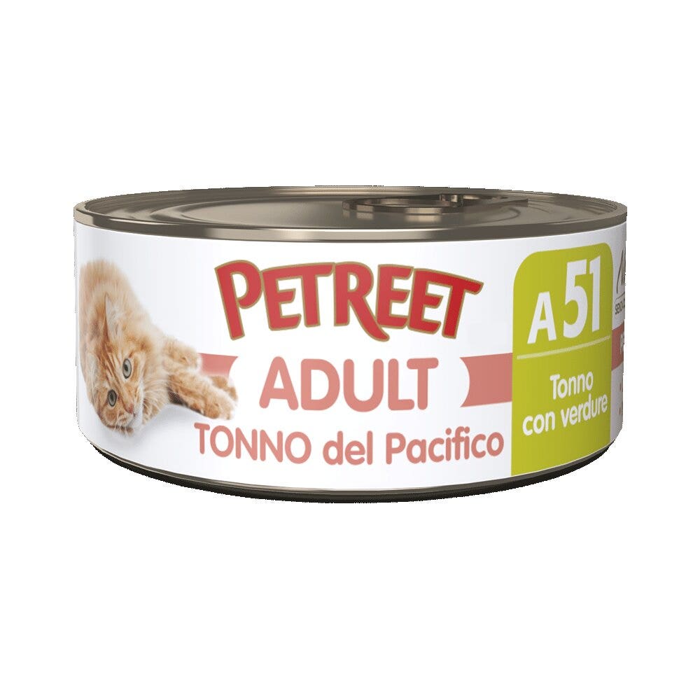 Petreet Adult Pacific Tuna Con Verduras Para Gatos Lata 70g-2