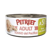Petreet Adult Pacific Tuna Con Verduras Para Gatos Lata 70g-1
