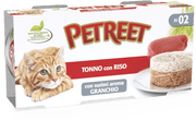 Petreet Arroz De Atún Con Surimi Sabor Cangrejo Comida Húmeda Para Gatos Adultos 2x170g-1