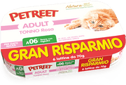 Petreet Atún Rosado Con Judías Verdes Comida Húmeda Para Gatos Adultos 6x70g-1