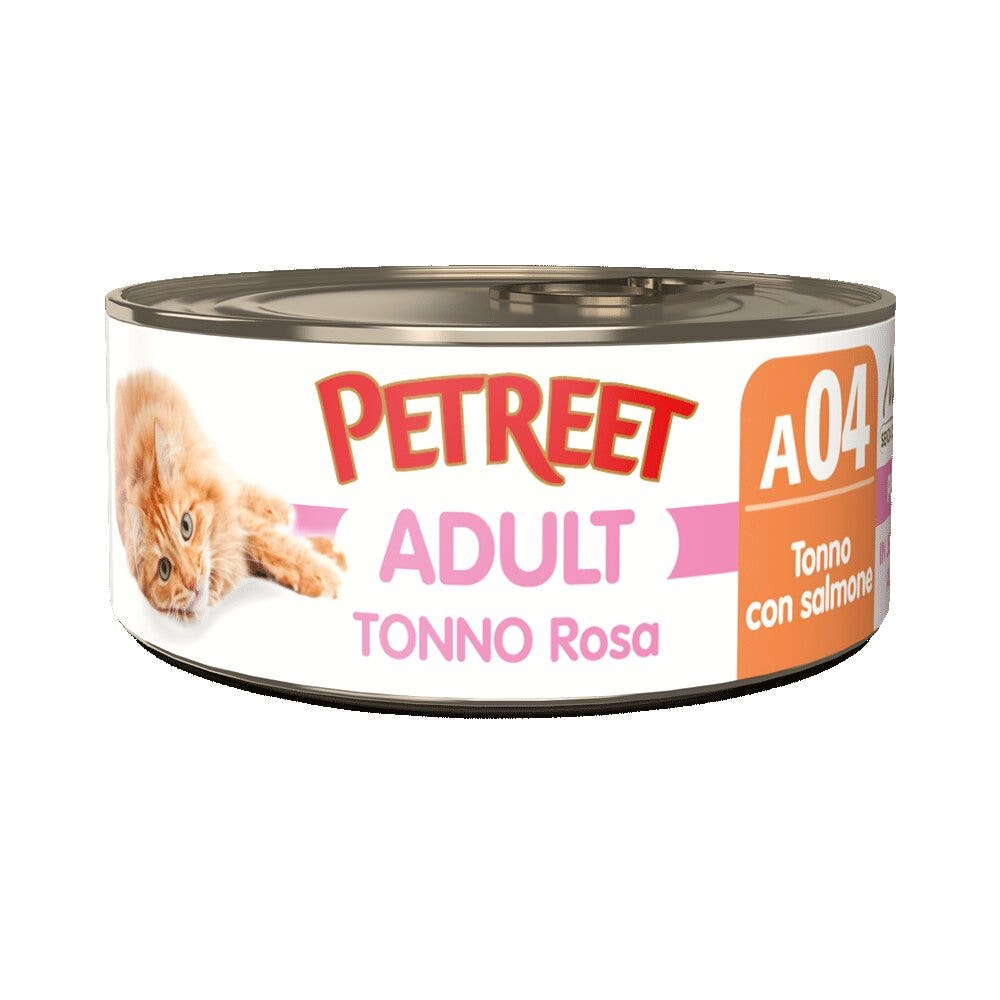 Petreet Adult Atún Rosado Con Salmón Para Gatos Lata 70g-2