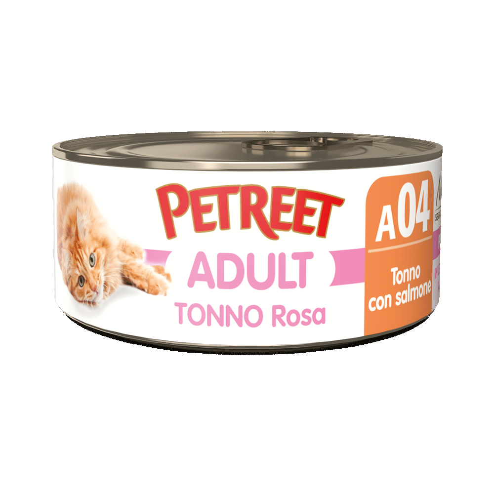 Petreet Adult Atún Rosado Con Salmón Para Gatos Lata 70g-1