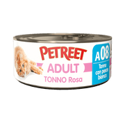Petreet Adult Atún Rosado Con Pescado Blanco Para Gatos Lata 70g-1