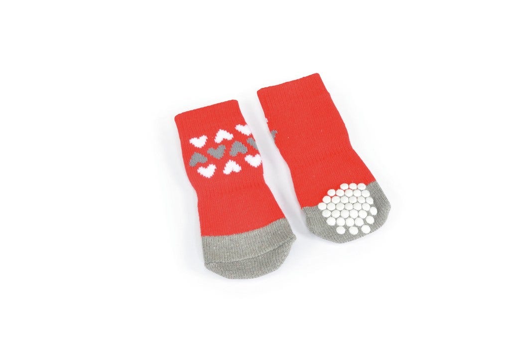 Calcetines para Perros Camon con Estampado de Corazones, Talla Grande-1