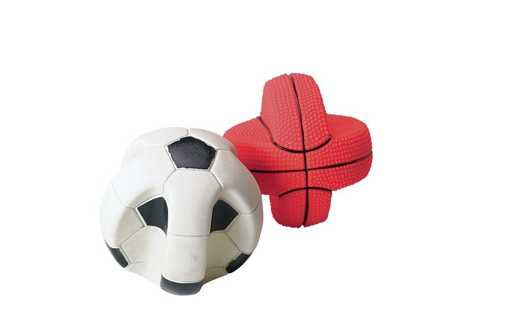 Camon Pelota Vinilo Futbol-Baloncesto 15cm Para Perros-4
