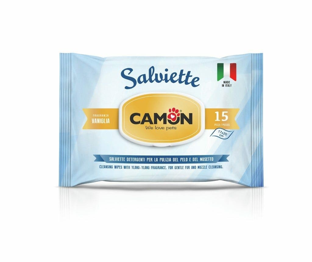 Camon Toallitas de Bolsillo Vainilla para Perros/Gatos 15 Unidades-3