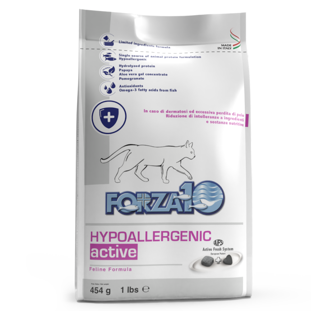 Forza10 Pienso Activo Hipoalergénico para Gatos Adultos Bolsa 454g-1
