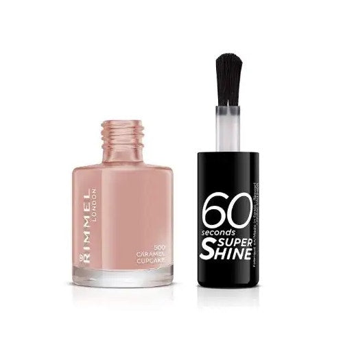 Rimmel Esmalte 60 Seconds Super Shine Tonos 500 Caramel Cupcake 8ml-2