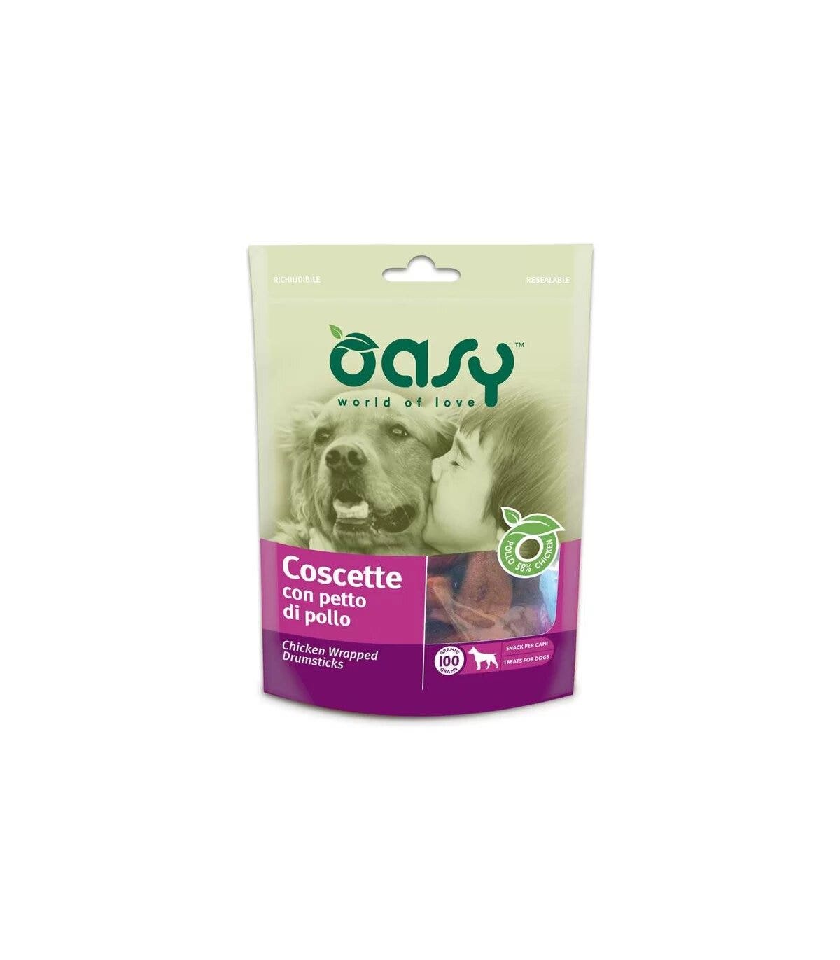 Oasy Snack para Perros Patas con Pechuga de Pollo 100g-1