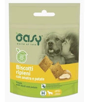 Oasy Snack Galletas para Perros Rellenas de Pato y Patatas 80g-1