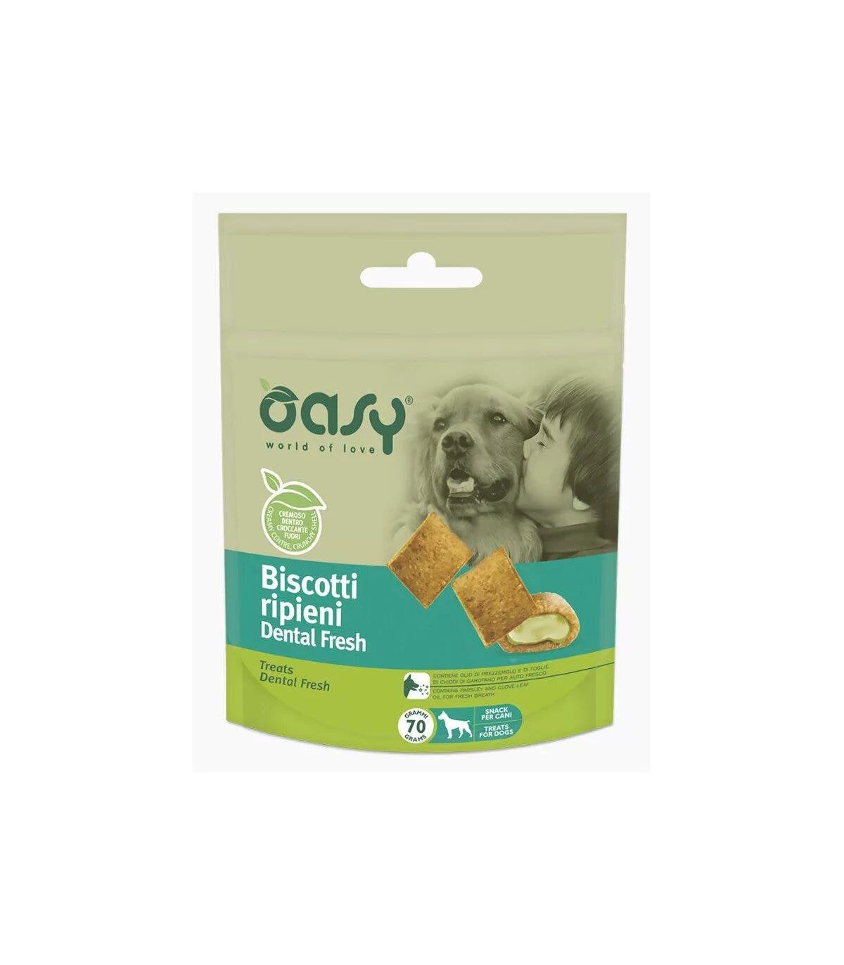 Oasy Snack Perro Galletas Rellenas Dental Fresh 70g-1