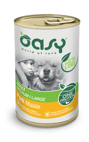 Paté De Cerdo Monoproteico Húmedo Oasy Para Perros Adultos Tamaño Mediano/Grande 400g-1