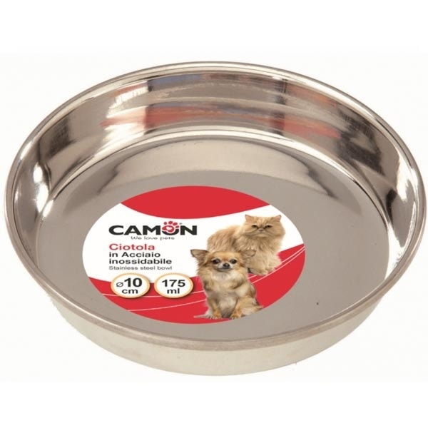 Camon Comedero Acero Para Gatos 175ml Ø 10cm-2