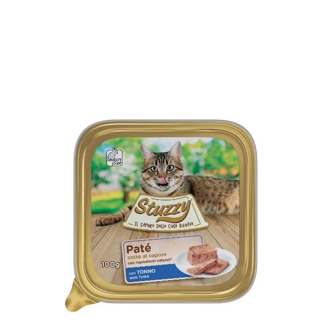 Stuzzy Paté Clásico con Atún para Gatos Adultos tarrina 100g-2