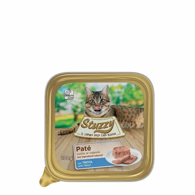 Stuzzy Paté Clásico con Trucha para Gatos Adultos tarrina 100g-3