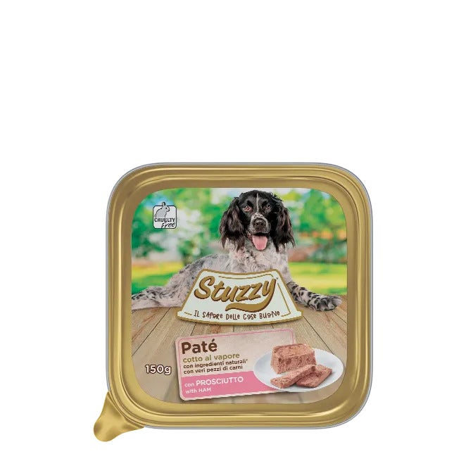 Stuzzy Paté Clásico Con Jamón Para Perros Adultos Tarrina 150g-2
